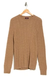 BRUNO MAGLI CABLE KNIT CAMEL HAIR SWEATER
