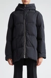 Jil Sander Hooded Water Repellent Tech Down Jacket In Black