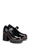 Agl Attilio Giusti Leombruni Women's Natalia 89mm Patent Leather Platform Mary Janes In Nero