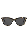 Diff Billie 52mm Polarized Rectangular Sunglasses In Brown Multi