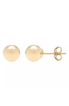 A & M 14k Yellow Gold Ball Stud Earrings In Gold
