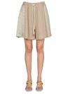Alysi Bermuda With Tartan Motif In Neutral