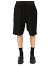 Ambush Monogram Towelling-finish Track Shorts In Black