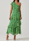 ASTR VICTORIANA DRESS IN GREEN FLORAL