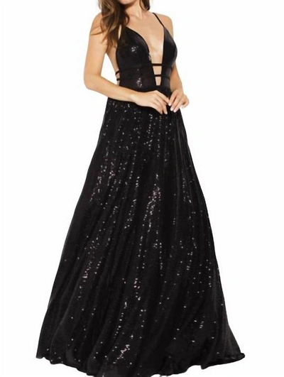 Jovani Sequin Ballgown In Black