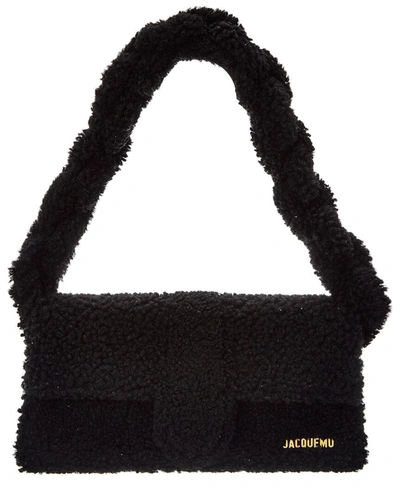 Jacquemus Le Bambidou Shearling Top-handle Bag In Black