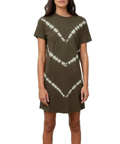 Rails T-shirt Dress In Canteen Chevron Stripe In Green