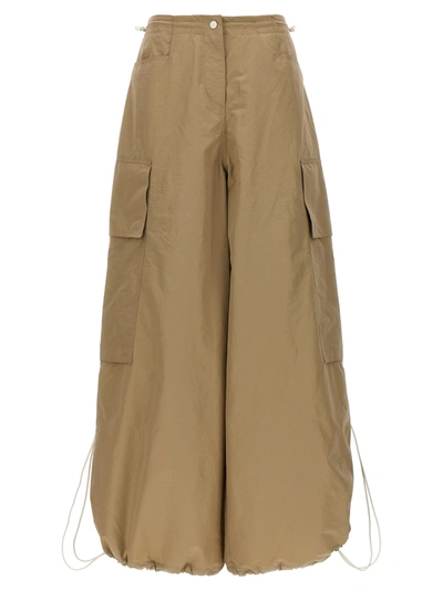 Palm Angels Women's Parachute Pants In Beige