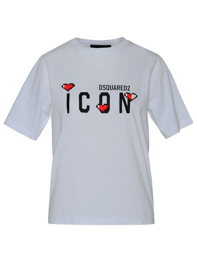 Dsquared2 White Cotton T-shirt