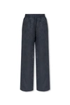 Golden Goose Journey Studded Satin-jacquard Wide-leg Pants In Ombre Blue