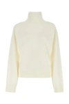 Bottega Veneta High-neck Wool Sweater In Bianco