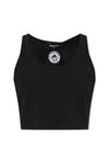 Dsquared2 Sleeveless Logo-embellished Crop Top In Black