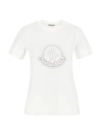 Moncler Crewneck T-shirt In Bianco