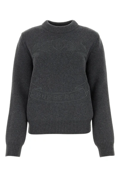 Burberry Woman Dark Grey Wool Blend Sweater
