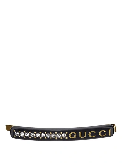Gucci Hair Slide With Crystals In Default Title