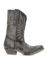 Golden Goose Wish Star Low Leather Upper With Embroidery And Mould Treatment In Brown