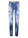 Dsquared2 Bleached Skinny Jeans In Blue