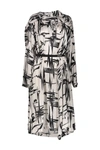 Balenciaga Jacquard Silk Dress In White/black