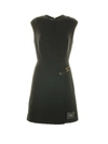 Prada Woman Black Wool Blend Mini Dress