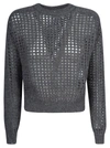 Brunello Cucinelli Pointelle-knit Long-sleeve Jumper In Default Title