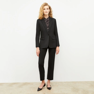 M.m.lafleur The Yiyan Blazer - Wool Twill In Black Wool Twill