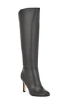 Nine West Richy Womens Wide Calf Leather Knee-high Boots In Black