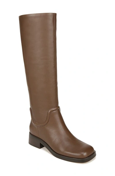 Vince Dani Leather Riding Boots In Pinecone Brown