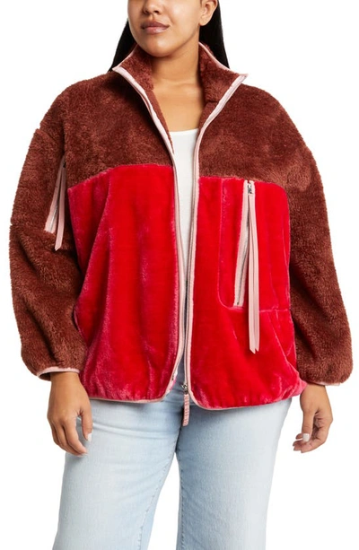 Ugg Marlene Ii Fleece Jacket In Cherrywood / Cerise