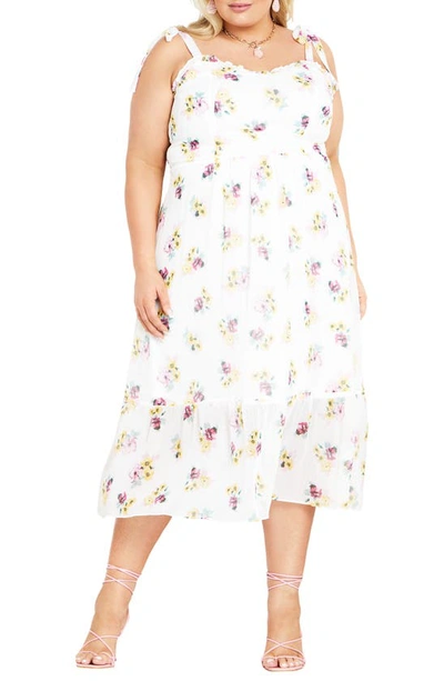 chinese dress ladies Baltic Born Womens Kamila Tulle Maxi Dress | White Floral main image 0