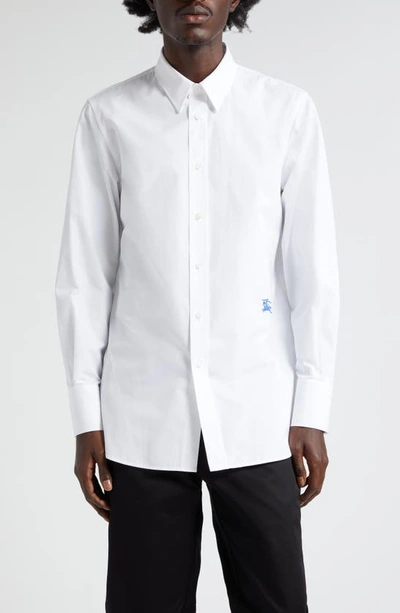 Burberry Cotton-blend Poplin Shirt In White