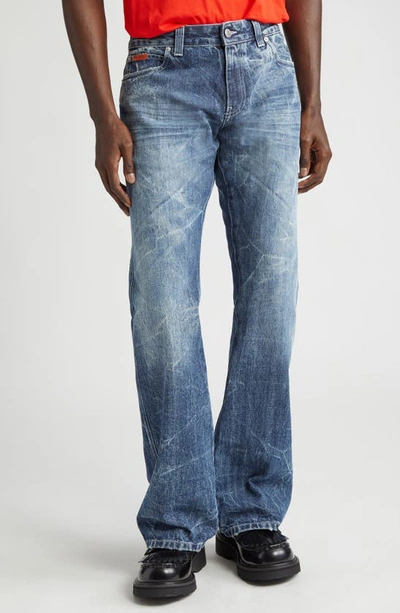 Martine Rose Blue Boot-cut Jeans In Noughties Wash