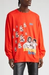 MARTINE ROSE STRONG LOVE OVERSIZE LONG SLEEVE GRAPHIC T-SHIRT