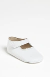 Elephantito Unisex Scalloped Edge Mary Jane - Baby In White