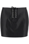 Rotate Birger Christensen Lace-up Faux Leather Mini Skirt