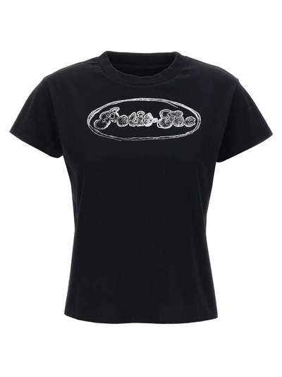 Mm6 Maison Margiela Graphic-print Cotton T-shirt In Black