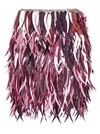 PACO RABANNE METALLIC FEATHER SKIRT SKIRTS PINK