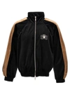Rhude Men's Velvet Side-stripe Crest Track Jacket