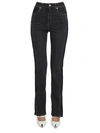 Alexander Mcqueen Women's Jeans Wide Leg In Black