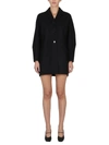Courrèges Prism Wool Short Coat In Black