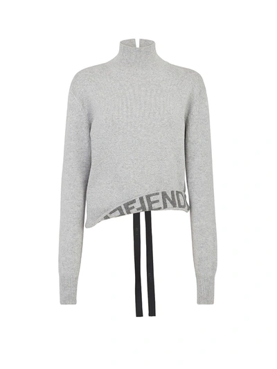 Fendi Wool And Cashmere Jumper In Grey