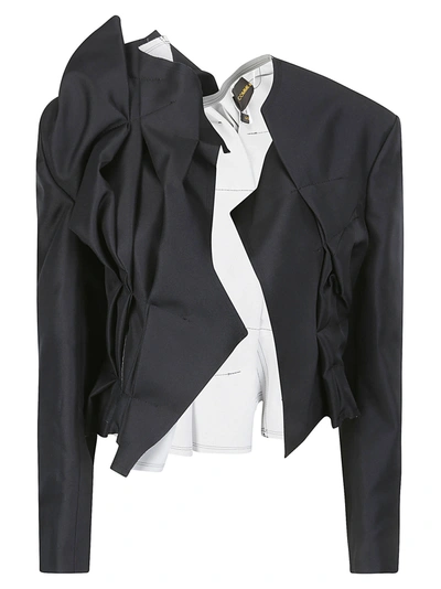 Comme Des Garçons Deconstructed Jacket In Negro