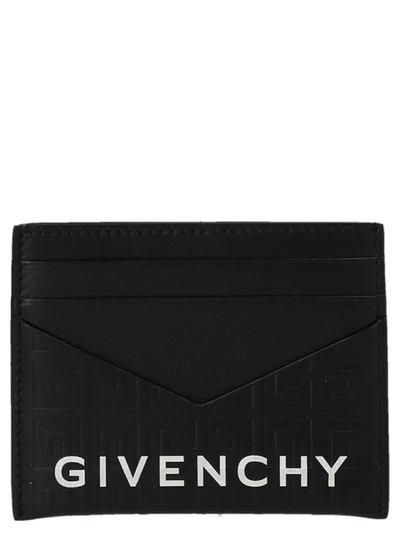 Givenchy G-cut Card Holder In White/black