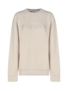 Jw Anderson Logo Embroidered Crewneck Sweatshirt In Beige