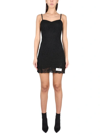 Dolce & Gabbana Lace Mini Dress In Black