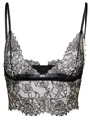 Dolce & Gabbana Black Bralette With Adjustable Closure In Chantilly Lace Woman In Black
