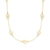 RS PURE BY ROSS-SIMONS ITALIAN 14KT YELLOW GOLD HAMSA STATION NECKLACE