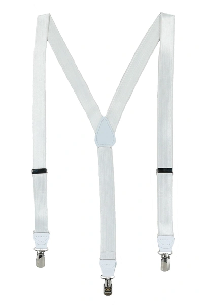 Crookhorndavis Y Back Satin Elastic Braces In White