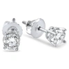 Pompeii3 1/2ct Diamond Stud Earrings Solid 14k Yellow Or White Gold Screw Back In Multi
