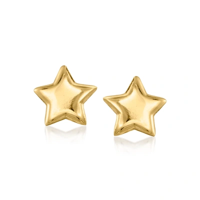 Rs Pure By Ross-simons 14kt Yellow Gold Star Stud Earrings