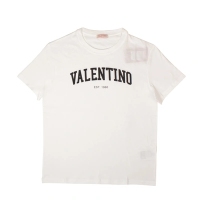Valentino White Cotton Logo T-shirt